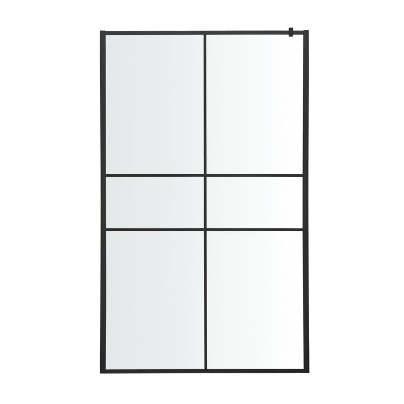 Kabina prysznicowa walk-in GoodHome Ahti 120 cm chrom/czarna