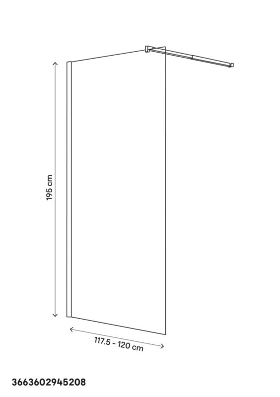 Kabina prysznicowa walk-in GoodHome Beloya 120 cm chrom/transparentna