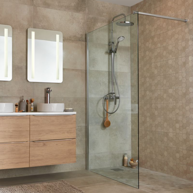 Kabina prysznicowa walk-in GoodHome Beloya 120 cm chrom/transparentna