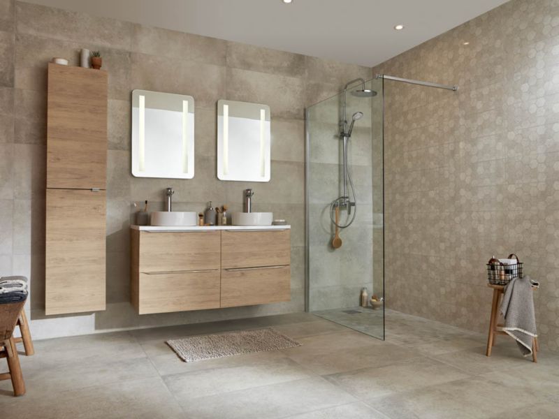 Kabina prysznicowa walk-in GoodHome Beloya 120 cm chrom/transparentna