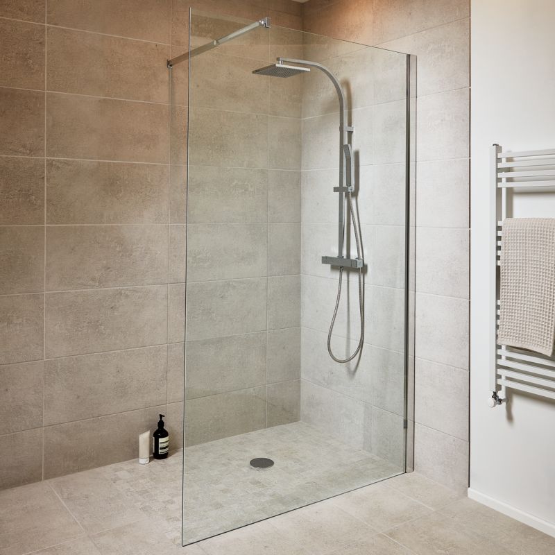 Kabina prysznicowa walk-in GoodHome Beloya 120 cm chrom/transparentna
