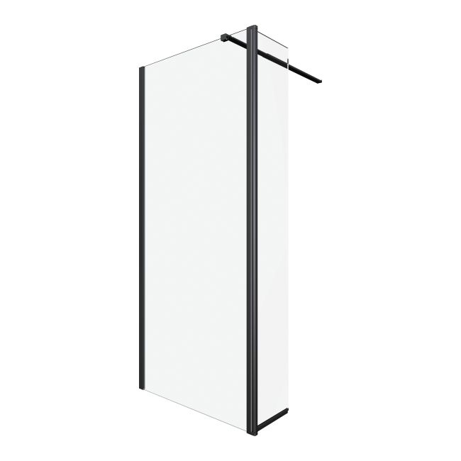 Sprchový kout Beloya walk-in 80+45 cm černá/transparentn
