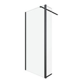 Kabina prysznicowa walk-in GoodHome Beloya 80+45 cm czarna/transparentna