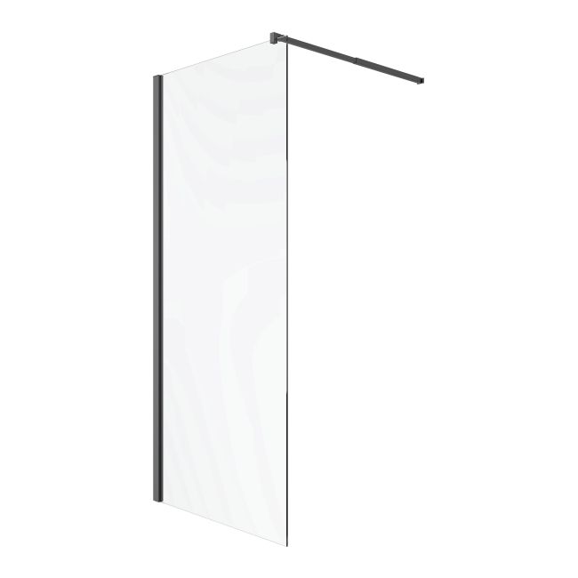 Kabina prysznicowa walk-in GoodHome Beloya 90 cm transparentna/czarna