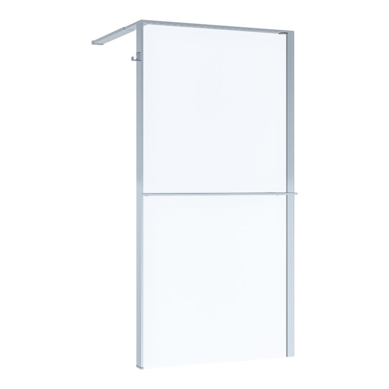 Kabina prysznicowa walk-in GoodHome Evanna 140 cm z półką chrom/transparentna