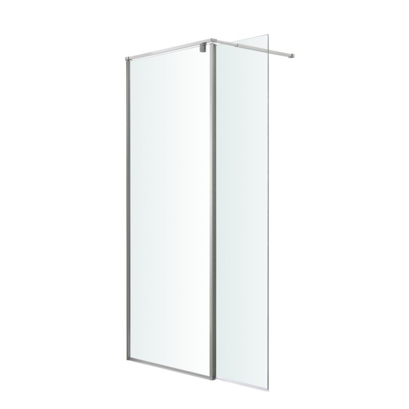 Kabina prysznicowa walk-in GoodHome Ezili 80 + 38 cm chrom/transparentna