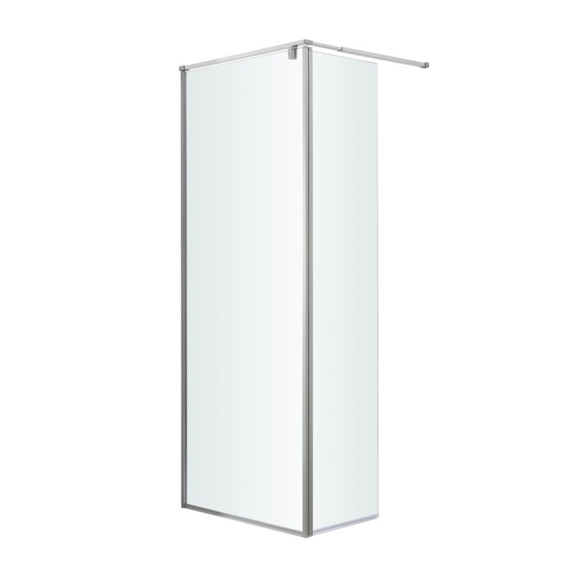 Kabina prysznicowa walk-in GoodHome Ezili 80 + 38 cm chrom/transparentna