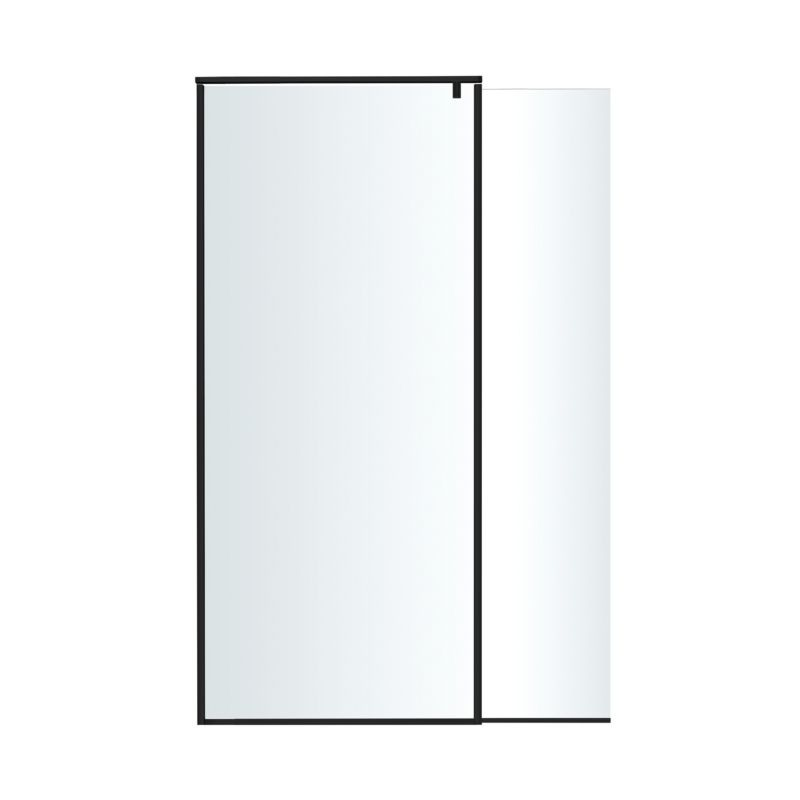 Kabina prysznicowa walk-in GoodHome Ezili 80 + 38 cm cm czarna/transparentna