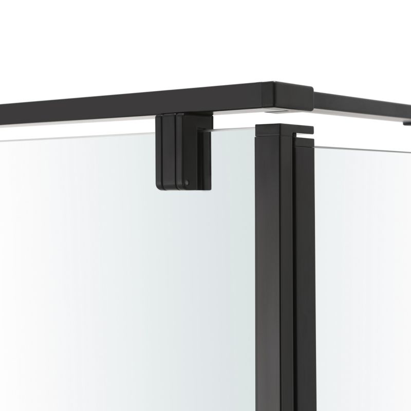 Kabina prysznicowa walk-in GoodHome Ezili 80 + 38 cm czarna/transparentna