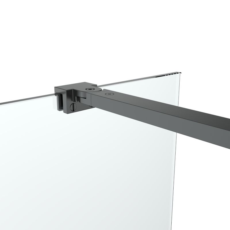 Kabina prysznicowa walk-in GoodHome Ledava 120 cm czarna/transparentna
