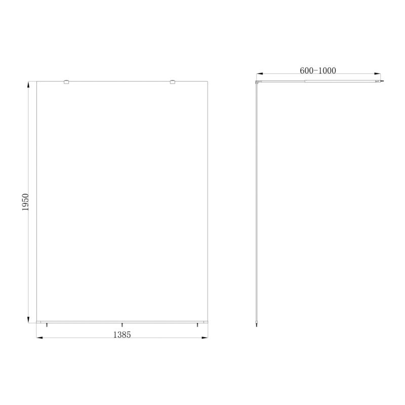 Kabina prysznicowa walk-in GoodHome Ledava 140 cm chrom/transparentna