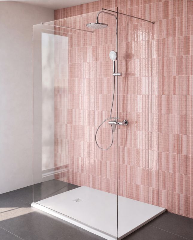Kabina prysznicowa walk-in GoodHome Ledava 140 cm chrom/transparentna