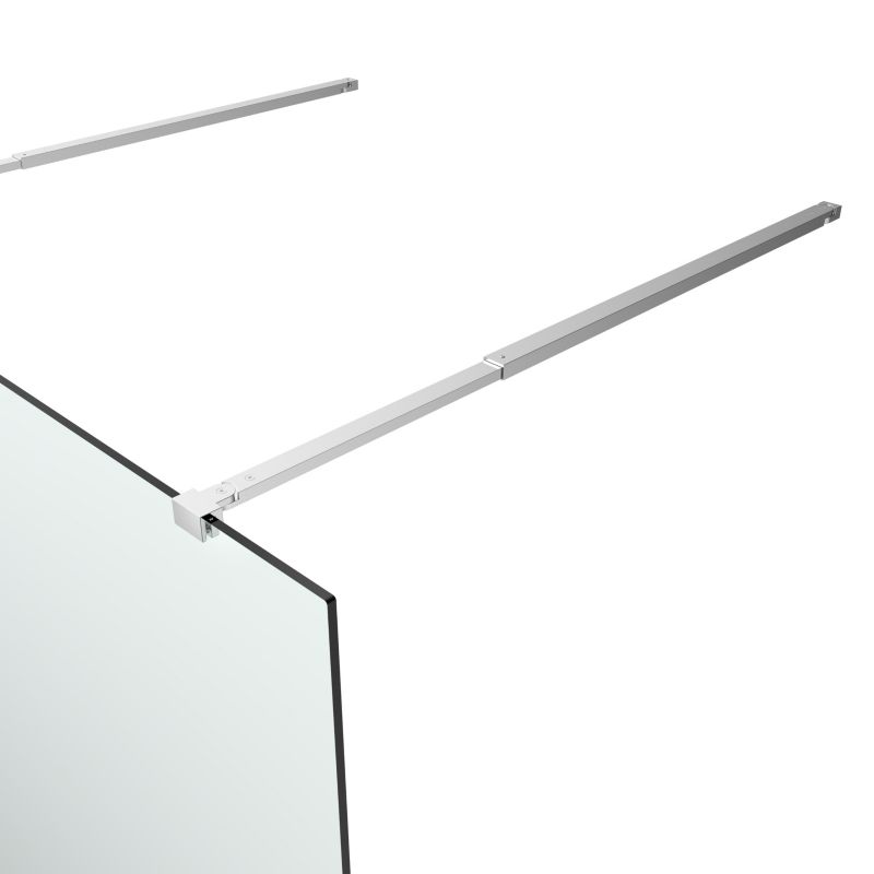 Kabina prysznicowa walk-in GoodHome Ledava 140 cm chrom/transparentna