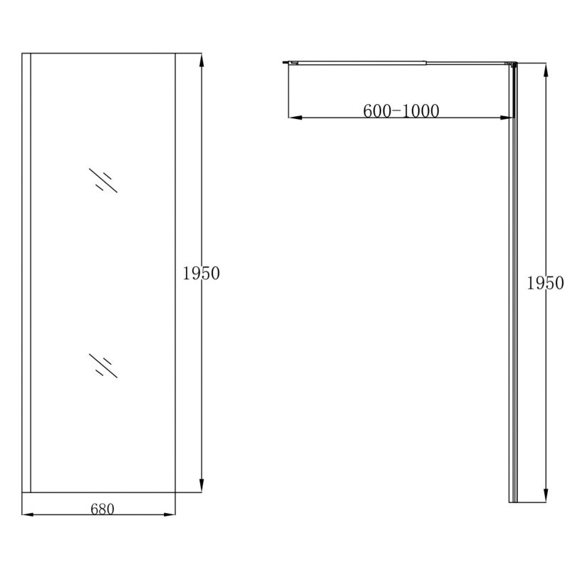Kabina prysznicowa walk-in GoodHome Ledava 70 cm chrom/transparentna