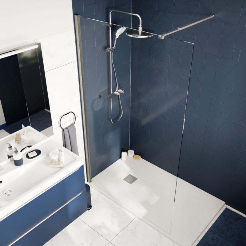 Kabina prysznicowa walk-in GoodHome Ledava 70 cm chrom/transparentna