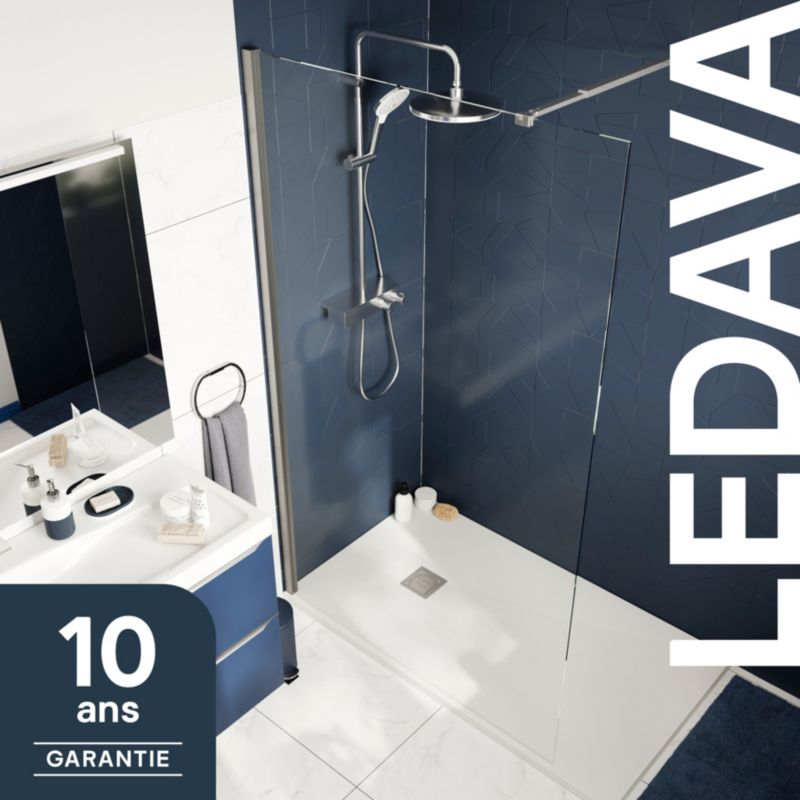 Kabina prysznicowa walk-in GoodHome Ledava 70 cm chrom/transparentna