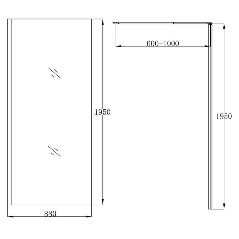 Kabina prysznicowa walk-in GoodHome Ledava 90 cm chrom/transparentna