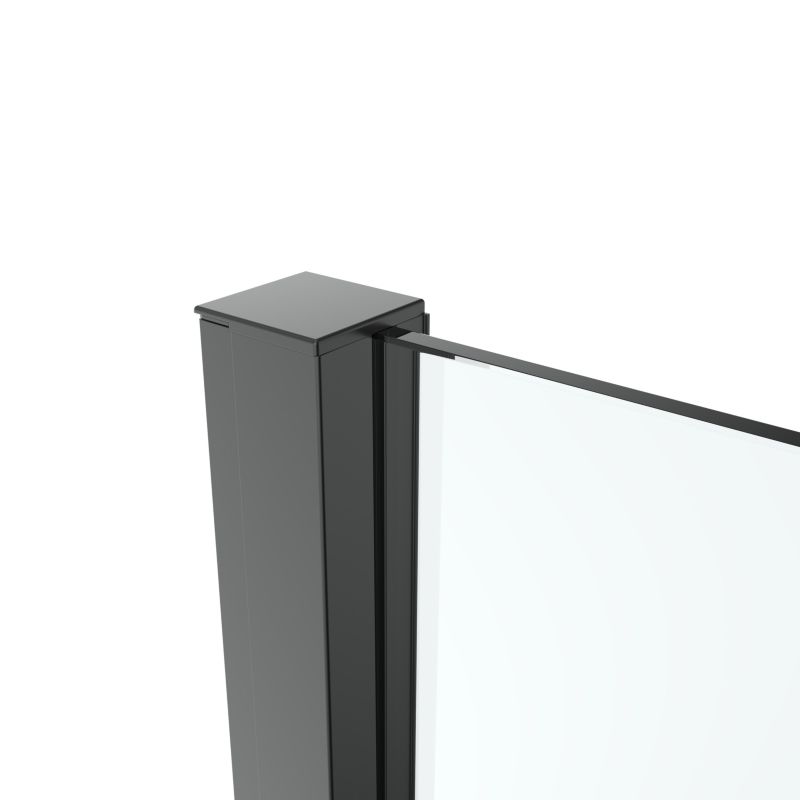 Kabina prysznicowa walk-in GoodHome Ledava 90 cm czarna/transparentna