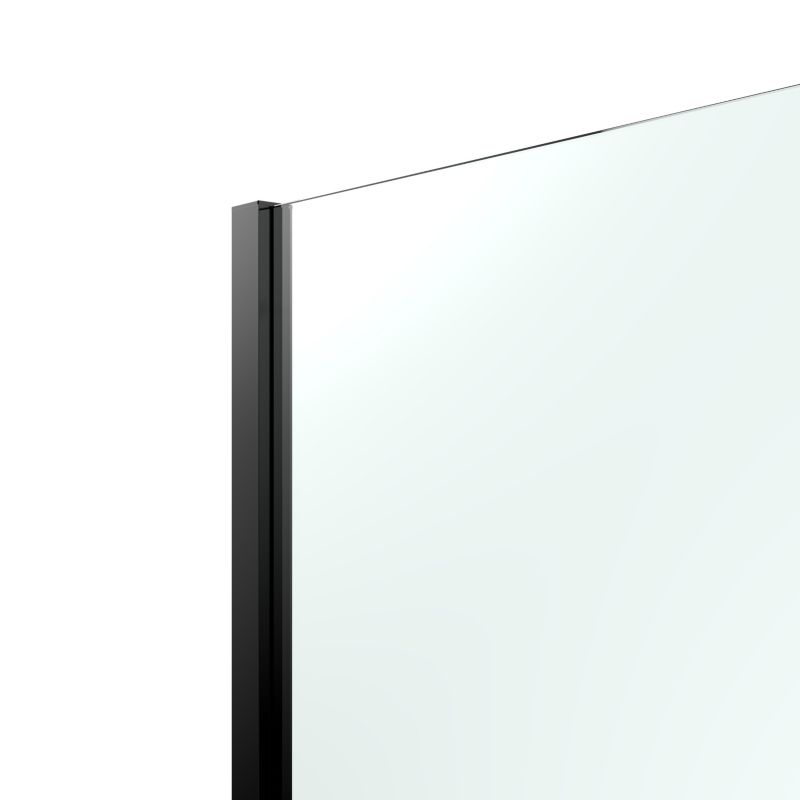 Kabina prysznicowa walk-in GoodHome Ledava 90 cm czarna/transparentna