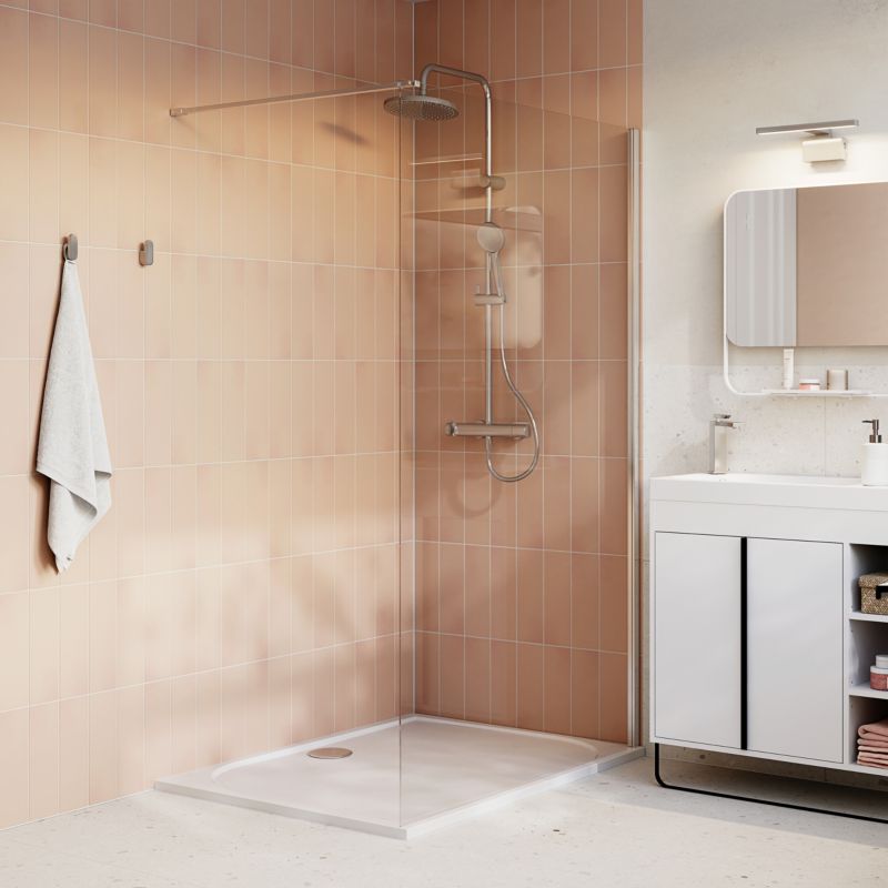 Kabina prysznicowa walk-in GoodHome Maza 120 cm chrom/transparentna