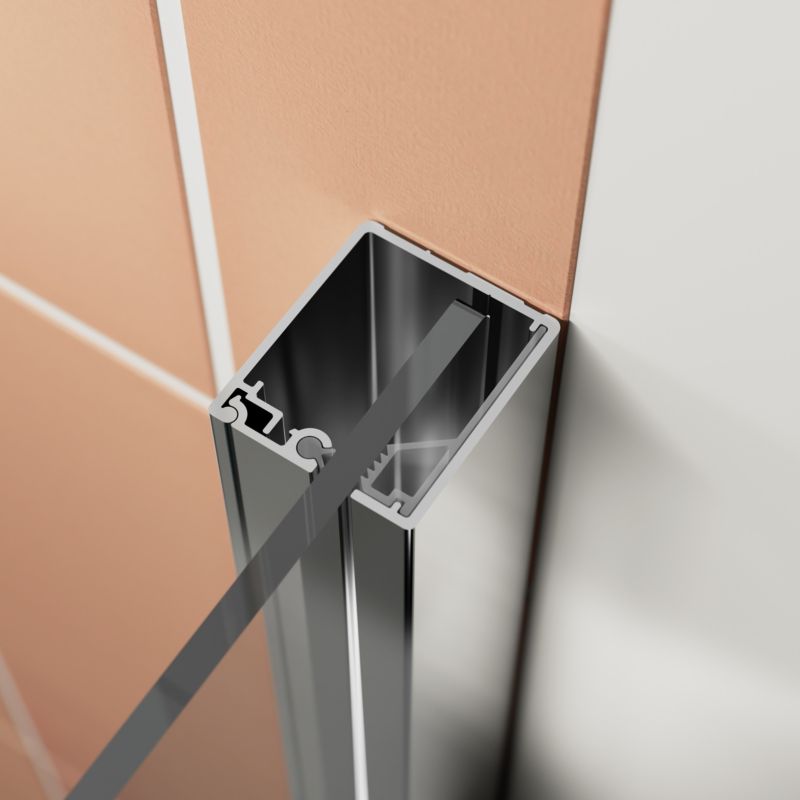 Kabina prysznicowa walk-in GoodHome Maza 90 cm chrom/transparentna