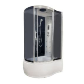 Kabina prysznicowa z hydromasażem prawa ZEN WAVE Durasan 120x80 chrom zestaw 1 szt.