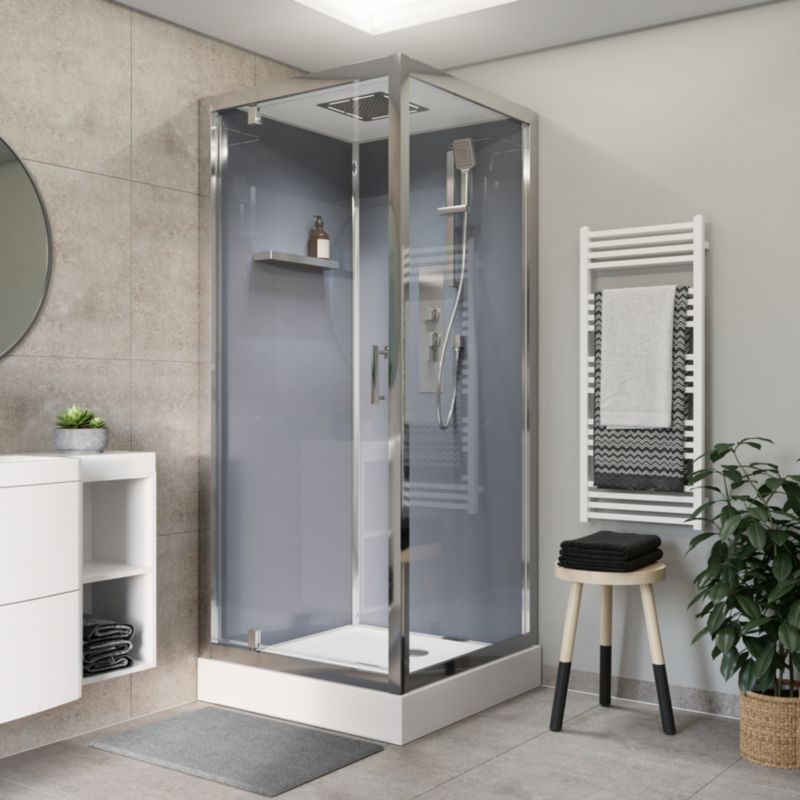 Kabina prysznicowa z hydromasażem GoodHome Beloya 90 cm kwadratowa chrom