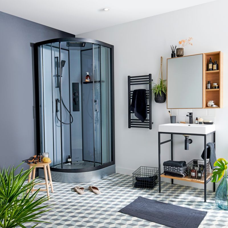 Kabina prysznicowa z hydromasażem GoodHome Beloya 90 cm półokrągła