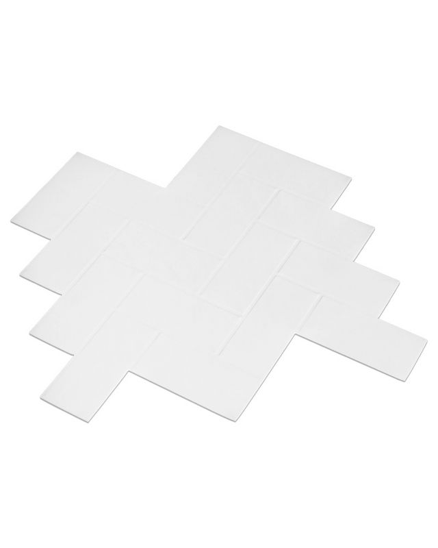 Kafelki ścienne samoprzylepne płytki Mazovia 30,5 x 30,5 cm odporne na zachlapania, geometryczne Białe 10 szt.