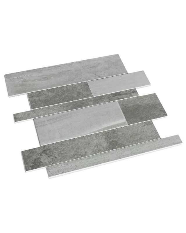 Kafelki ścienne samoprzylepne płytki Mazovia 30,5 x 30,5 cm odporne na zachlapania, geometryczne Szare 1 szt.