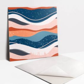 Kafelki samoprzylepne Tulup 30x30 cm Abstrakcyjne kolorowe fale 9 szt.