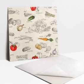 Kafelki samoprzylepne Tulup 30x30 cm Animowane warzywa 9 szt.