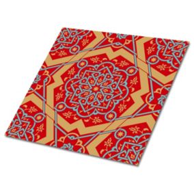 Kafelki samoprzylepne Tulup 30x30 cm Arabski kwiatowy wzór 9 szt.