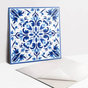 Kafelki samoprzylepne Tulup 30x30 cm Błękitny ornament 9 szt.