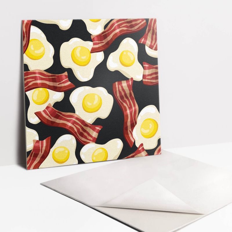 Kafelki samoprzylepne Tulup 30x30 cm Bekon i jajka 9 szt.