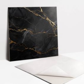 Kafelki samoprzylepne Tulup 30x30 cm Ciemny marmur i złoto 9 szt.