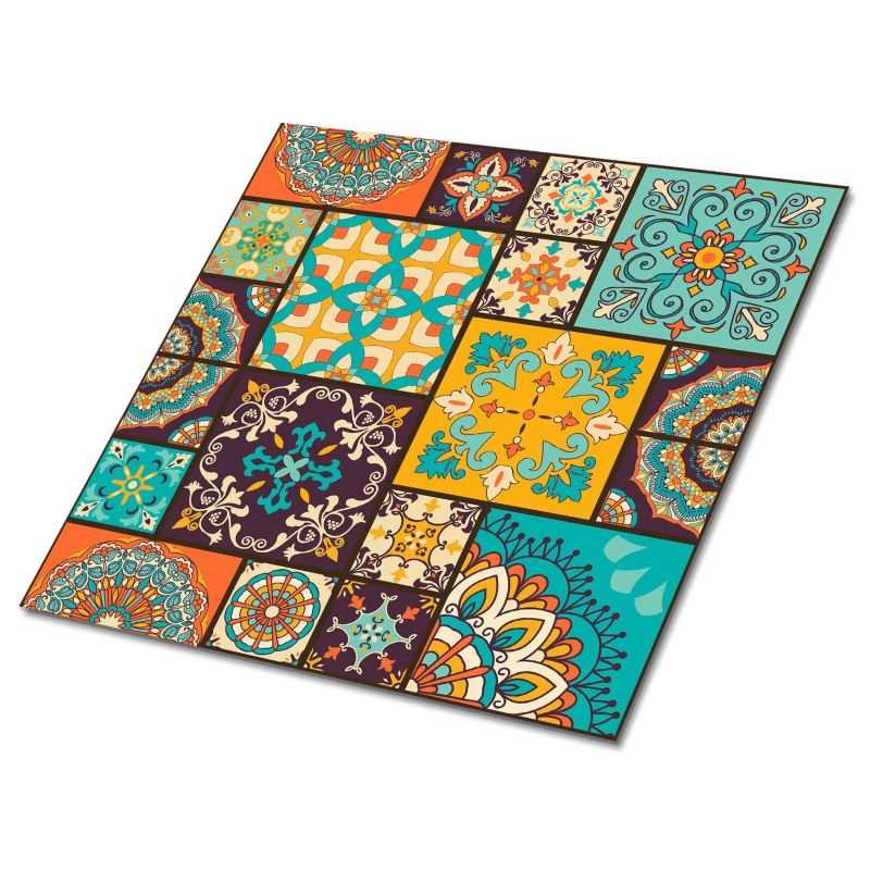 Kafelki samoprzylepne Tulup 30x30 cm coś pozszywanego z kawałków 9 szt.