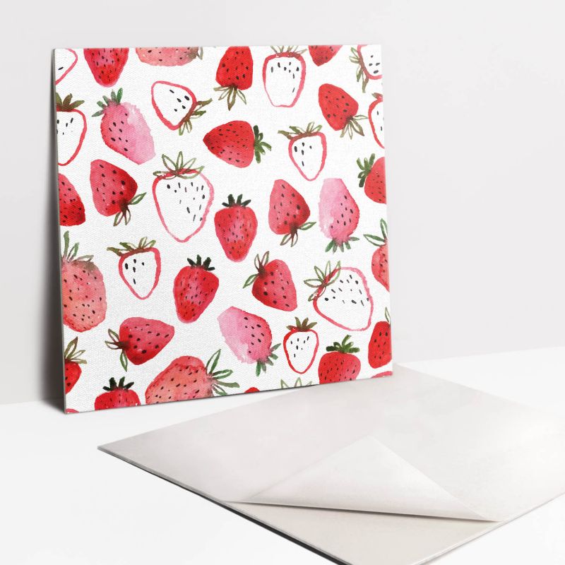 Kafelki samoprzylepne Tulup 30x30 cm Czerwone truskawki 9 szt.