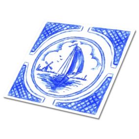 Kafelki samoprzylepne Tulup 30x30 cm Łódź Azulejo. 9 szt.