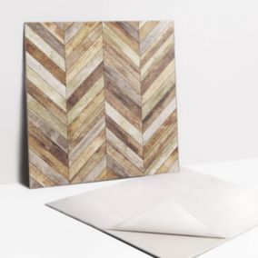 Kafelki samoprzylepne Tulup 30x30 cm Deski w kształcie jodełki 9 szt.