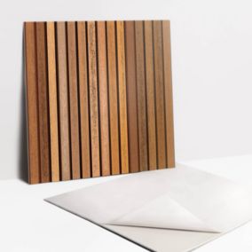 Kafelki samoprzylepne Tulup 30x30 cm Drewniane lamele 9 szt.