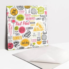 Kafelki samoprzylepne Tulup 30x30 cm Fast food lunch dinner 9 szt.