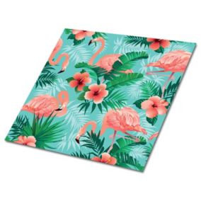 Kafelki samoprzylepne Tulup 30x30 cm Flamingi 9 szt.