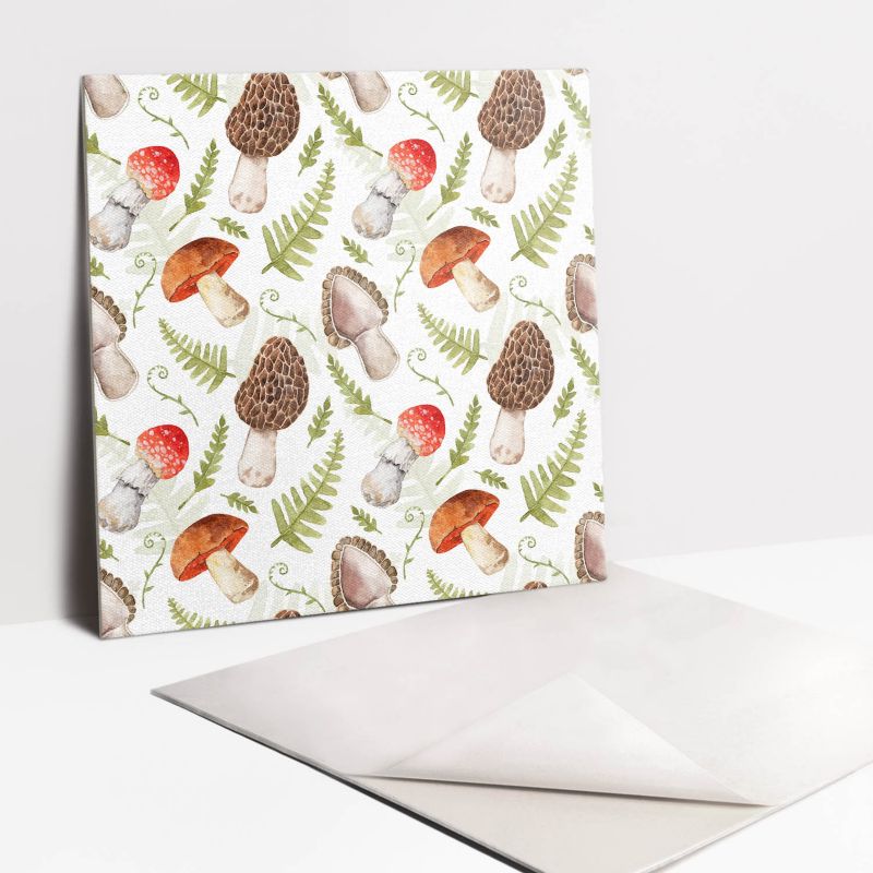 Kafelki samoprzylepne Tulup 30x30 cm Grzyby i paprocie 9 szt.
