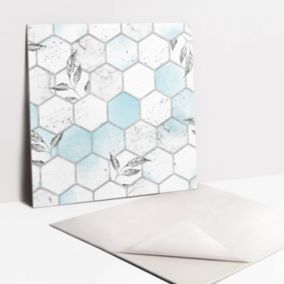 Kafelki samoprzylepne Tulup 30x30 cm Heksagony i liście 9 szt.