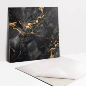 Kafelki samoprzylepne Tulup 30x30 cm Kamień marmur i złoto 9 szt.