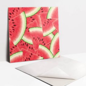 Kafelki samoprzylepne Tulup 30x30 cm Kawałki czerwonego arbuza 9 szt.
