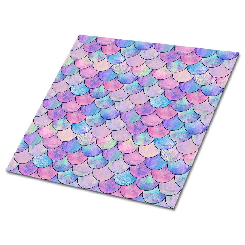 Kafelki samoprzylepne Tulup 30x30 cm Kolorowe rybie łuski 9 szt.
