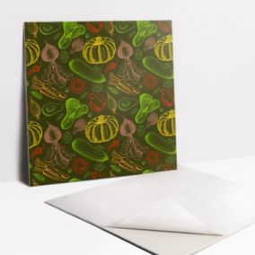 Kafelki samoprzylepne Tulup 30x30 cm Kolorowe warzywa rysunkowe 9 szt.