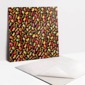 Kafelki samoprzylepne Tulup 30x30 cm Kolorowy makaron 9 szt.